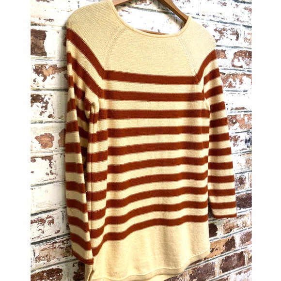 Free People Sweaters - Free People Beach Pure Cotton Knit Nautical Striped Oversided Tunic Sweater